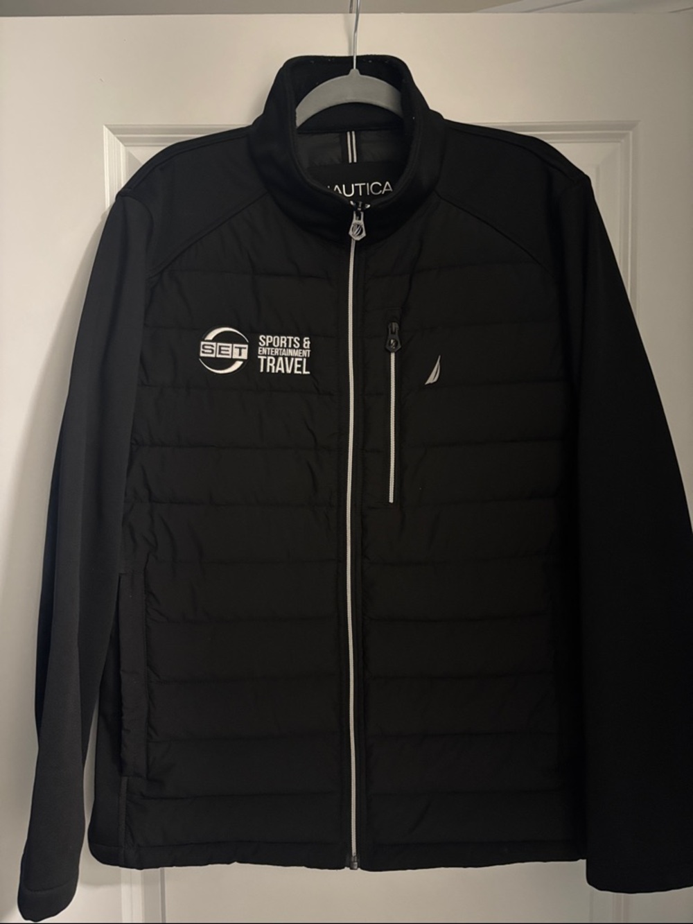 Nautica Black Puff Rain Jacket Men’s Large